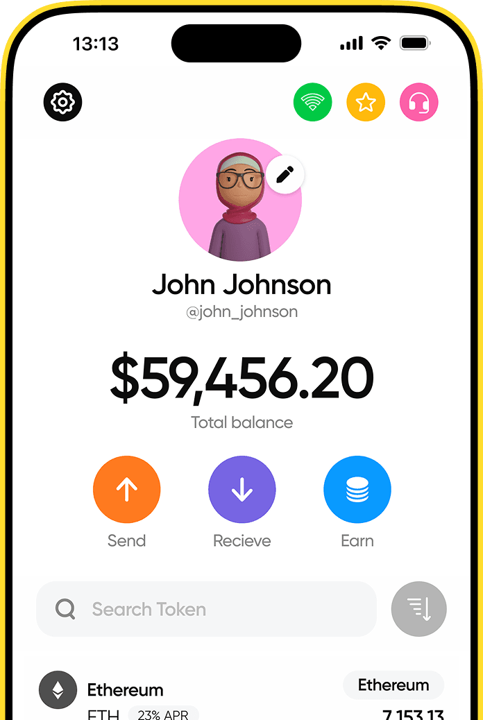 Staking and earning interface with multiple network support